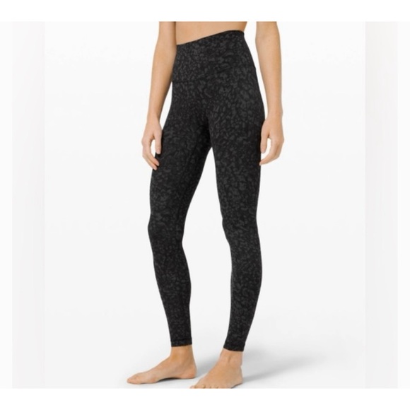 lululemon athletica Pants - lululemon athletica Black Patterned Leggings